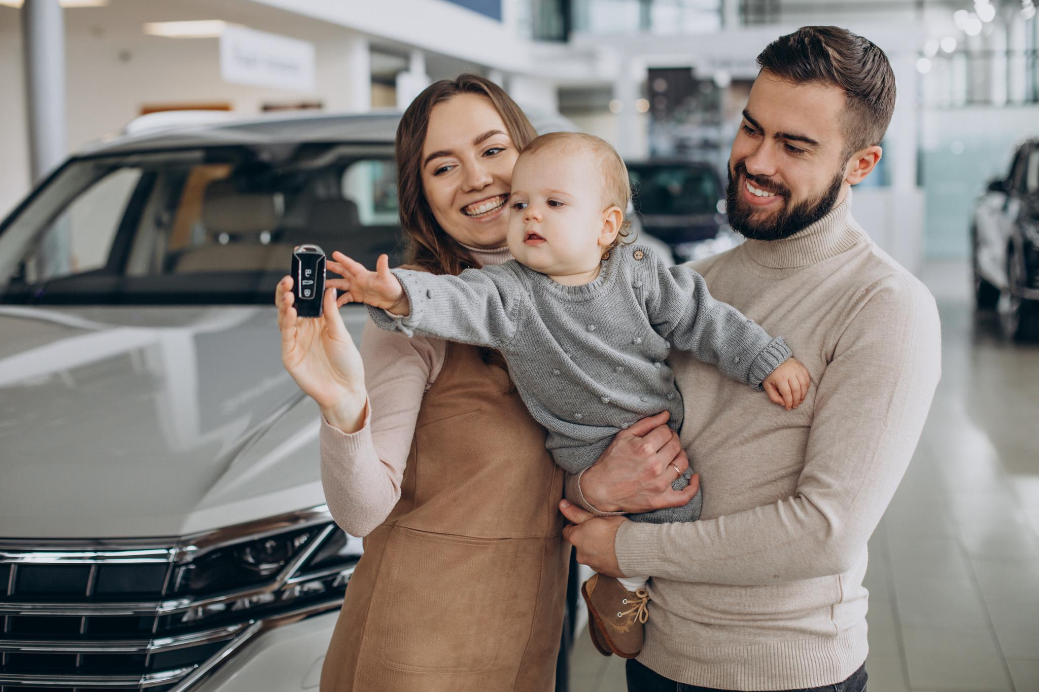 Família no carro